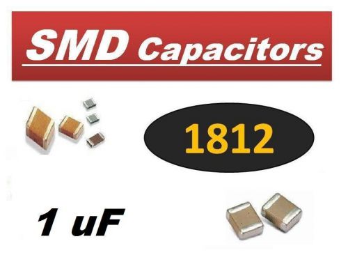 Smd chip capacitor 1uf 105 1 uf 25v 1812 mlcc ( 100 pcs ) *** new *** for sale