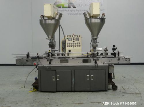 Used- all fill model 100141 dha dual head automatic inline auger filler. capable for sale