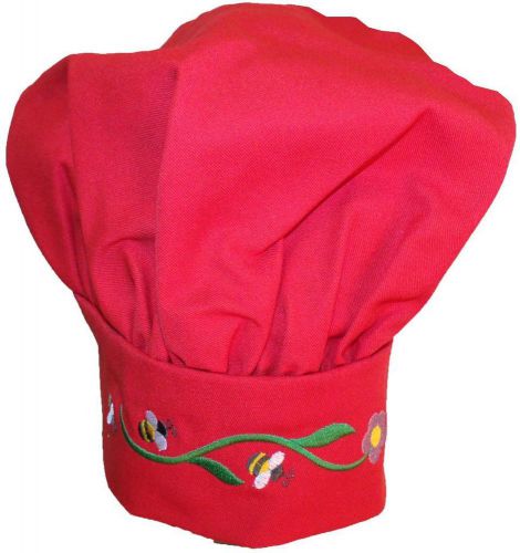 Bee Chef Hat Buzzing Bumble Bug Bees &amp; Purple Flower Monogram Get Red Now!