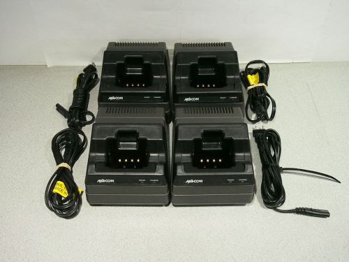 Lot of 4 m/a-com universal radio desk charger base bml 161 78/20 r6a r5a r3a for sale