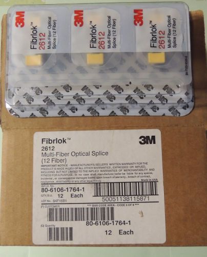 3M MULTI-FIBER OPTICAL SPLICE CONNECTOR (12 FIBER) Fibrlok 2612 12CT