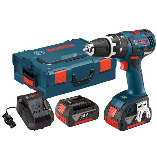 Bosch hds182-01l 18-v 1/2-inch hammer drill w/ 4.0 batteries,charger &amp; l-boxx-2 for sale