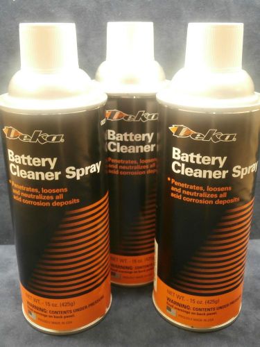 Deka Battery Cleaner Spray 15 oz. 3 PACK. 00321. Prolongs Battery Life.