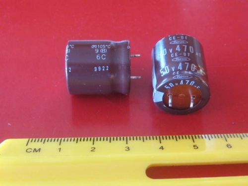 470uf 50v 105c snap-in radial electrolytic capacitor ( 50 pcs )  *** new *** for sale