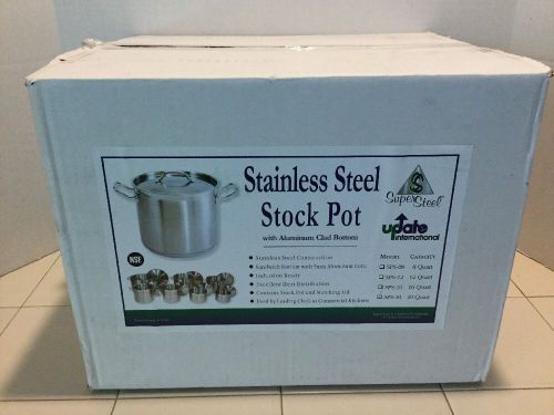 Update International (SPS-20) 20 Qt Induction Ready Stainless Steel Stock Pot
