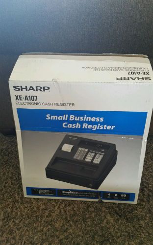 Sharp xe a107 cash register, 80 lookups, 4 clerks, led operator display for sale