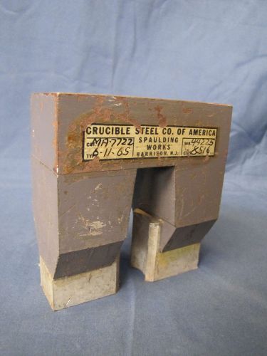 Vintage Crucible Steel Co. Of America Large Industrial Magnet.
