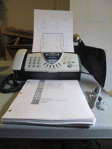 Brother fax machine fax-575  personal plain paper fax/phone/copier, fax575, rfb for sale