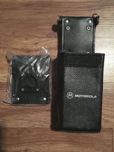 Motorola leather radio swivel case w/velcro size 8 new!! for sale