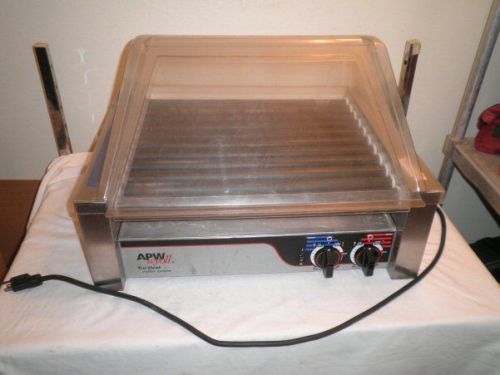 APW Wyott HRS-31 Hotdog Hot Dog Roller Grill Broiler Cooker with Sneeze Guard NR