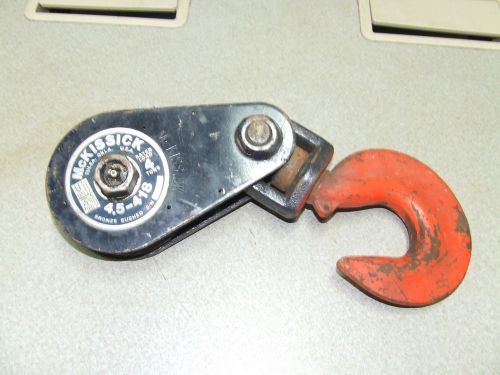 McKissick 4 Ton Snatch Block 4&#034; Pulley 3/4&#034; Wire Rope