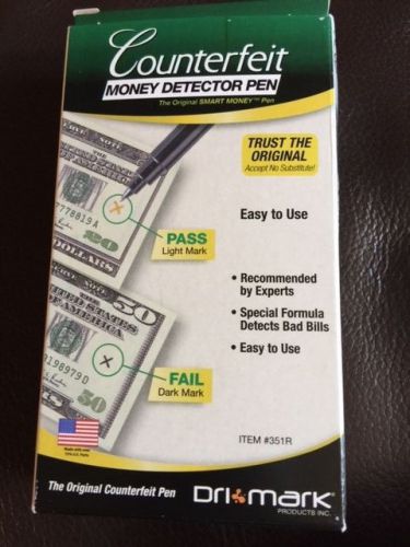 NEW DriMark Counterfeit Bill Detector Pen 12ct Smart Money Detector