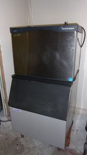 Scotsman prodigy 350lb small cube ice maker with bin for sale