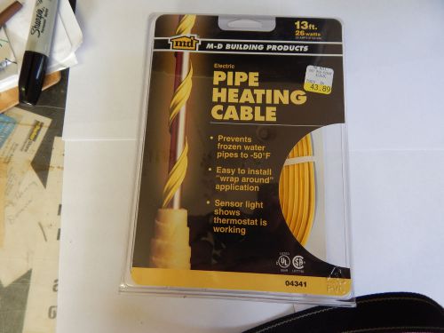 M-D Electric Pipe Heating Cable with Thermostat, 13ft, New In Package, #04341