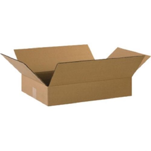 Corrugated cardboard flat shipping storage boxes 20&#034; x 14&#034; x 4&#034; (bundle of 25) for sale