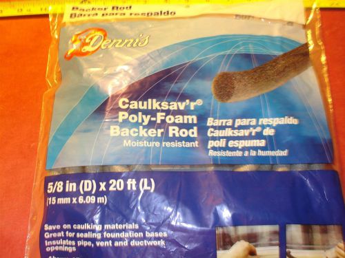 (1800.) Caulksav&#039;r Poly Foam Backer Rod - 5/8&#034; x 20&#039;