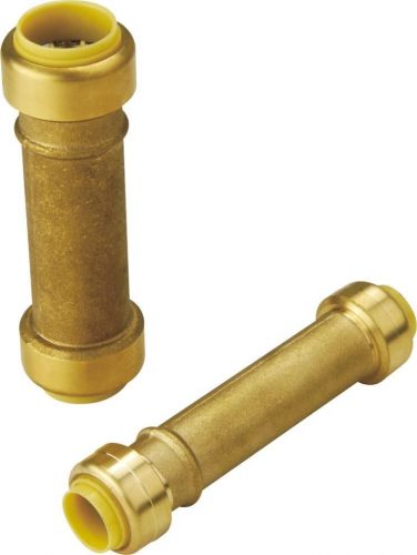 2 long sharkbite 3/4&#034; quick connect brass push fitting straight coupling for sale