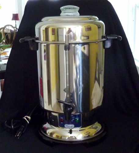 Delonghi stainless coffee percolator 60 cup model dcu60t adjustable thermostat!! for sale