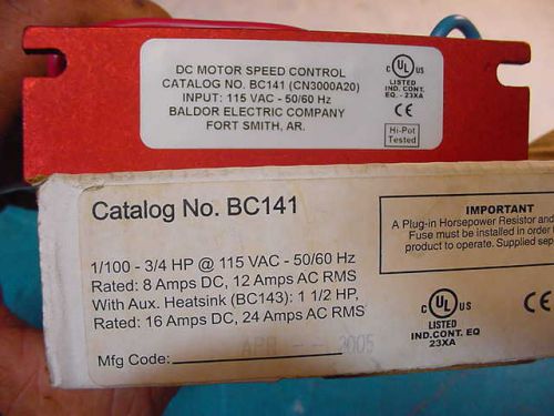 NEW  BALDOR CAT  BC141 DC MOTOR SPEED CONTROL  3/4 HP 115 V AC