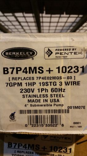 Berkeley 1 hp 7 gpm Pump Pack Submersible pump, motor, &amp; control box