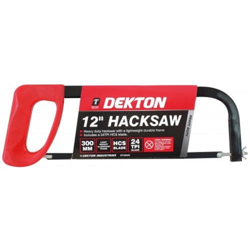 12&#034; Dekton Hacksaw With Hcs Blade - 12&#034; Saw Heavy Duty Lightweight Sawing Tool