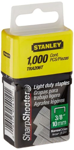 Stanley Tools TRA206T 2 Pack 3/8in. Light Duty Staple 1000/Box