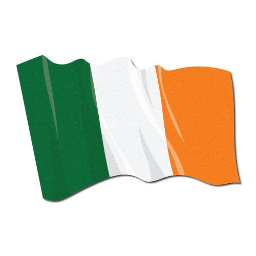 3M Reflective Fire Helmet Flag Decal - Waving Ireland Flag - 1.5&#034; x 2.5&#034;