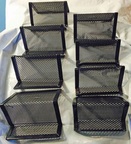 8 Buddy Black Metal Wire Mesh Business Cards holders from Staples Gently Used