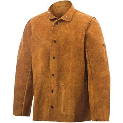 Steiner 92151 30-inch jacket, weld-rite premium brown split cowhide, medium for sale