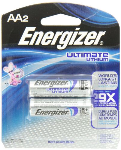 Energizer aa lithium batteries 2 pack, lasts 9 times longer for sale