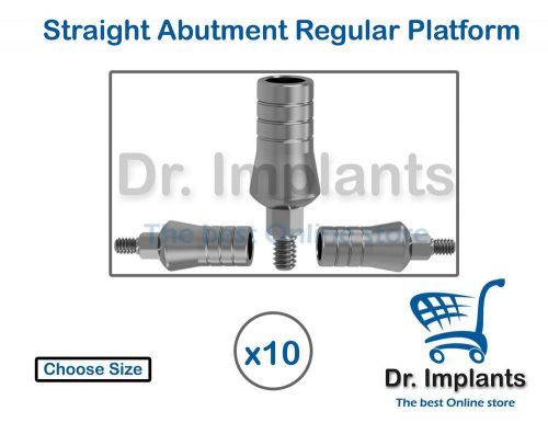 X 10 Straight Abutment Original Regular Platform For Dental Implant Dentist Lab