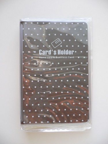 CHOCOLATE Vinyl Business/Credit Card Case Holders Organizers w/Dots BN