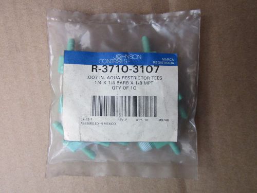 LOT OF 2 Johnson Controls PLASTIC BARBED RESTRICTOR TEE