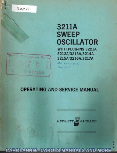 HP Manual 3211A SWEEP OSCILLATOR