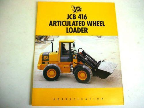 JCB 416 Wheel Loader 8 Pages,1995 Brochure                               #