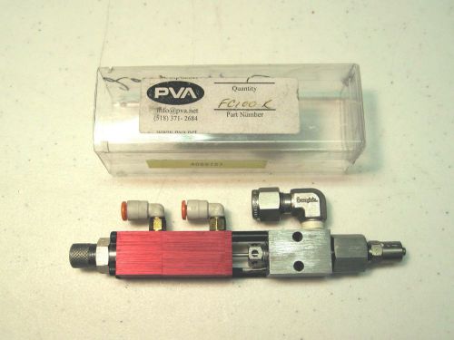 Pva fc100 adhesive &amp; dispensing stainless steel metered flow valve unit #3 for sale