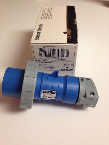 New in box  leviton 430p9w pin and sleeve watertight plug for sale
