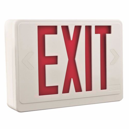Lithonia Lighting Quantum RED LED Thermoplastic Emergency Exit Sign~Battery