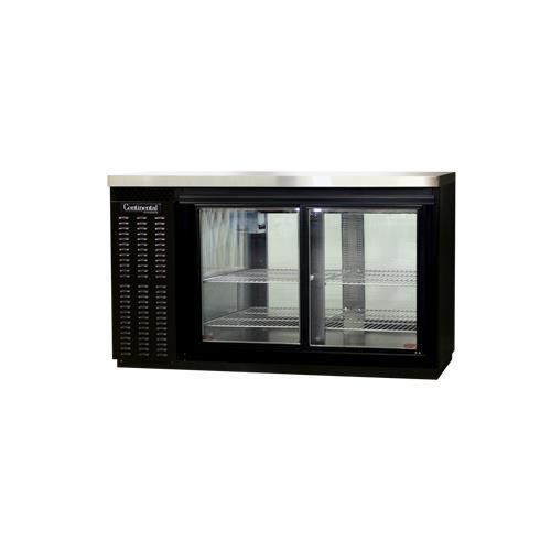 Continental Refrigerator BBC59S-SGD-PT Back Bar Cabinet, Refrigerated