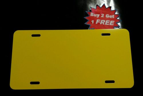 BLANK YELLOW 6&#034;x12&#034; ALUMINUM HEAVY DUTY LICENSE PLATE .040 CAR TAG SUBSTRATE
