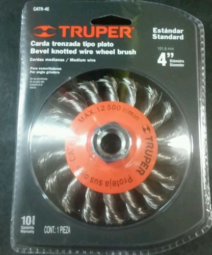 Truper catr-4e bevel knotted wire wheel  brush 4&#034; standard for sale