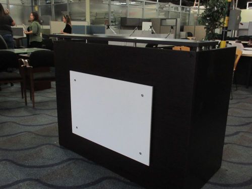 Modern design reception desk 60 by 30 with high counter w/  space  15&#034; monitor