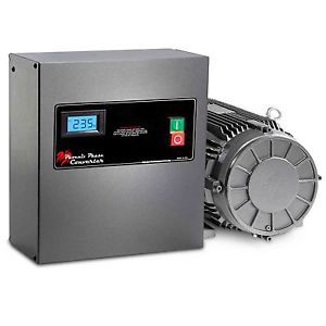 7.5 hp rotary phase converter - tefc, voltage display, power protected - gp7plv for sale