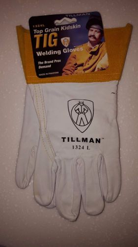 Tillman 1324M Top Grain Goatskin TIG Welding Gloves 2&#034; Cuff, MEDIUM