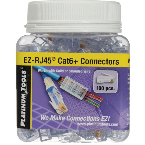 Platinum Tools 202010J 100-Pc Jar EZ-RJ CAT 6 Connectors