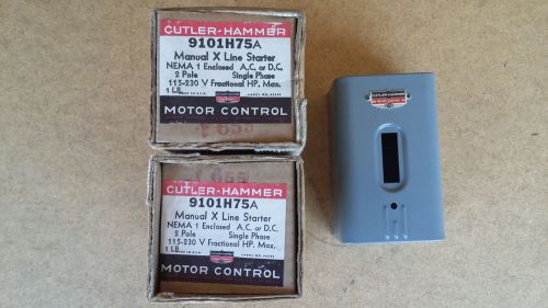 Lot of (2) Cutler Hammer 9101H75A Manual X Line Starter Switches - READ