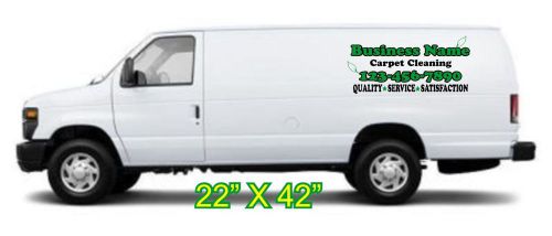 Custom 2 color decal set for carpet cleaning van. Set of 3 pieces (green style)
