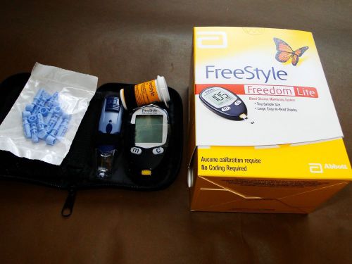 Blood Glucose Monitor Meter System + Test Strips + Lancets   BRAND NEW FreeStyle