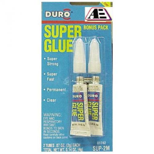 Duro Super Glue 2 Pack HENKEL CONSUMER ADHESIVES Super Glue 1347649 079340813663