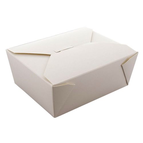 Royal 6&#034; x 4-3/4&#034; x 2.5&#034; #8 White Folded Takeout Box, Package of 300, FTB8W